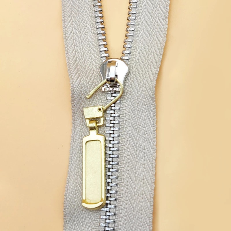 1pcs 5warna DIY Jahit Aksesori Pakaian Ritsleting Logam Praktis Zipper Puller Detachable Metal Zipperfor Bags Jacket Luggage