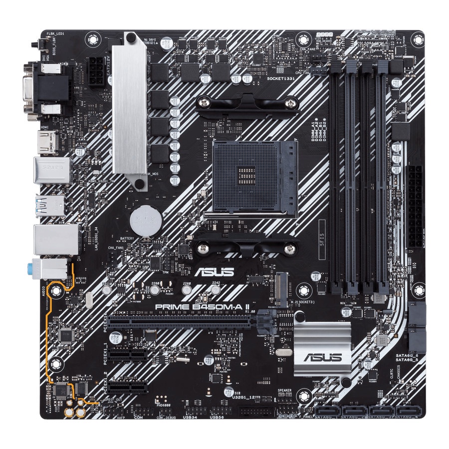 Motherboard ASUS B450M-A II | AM4 DDR4 AMD B450