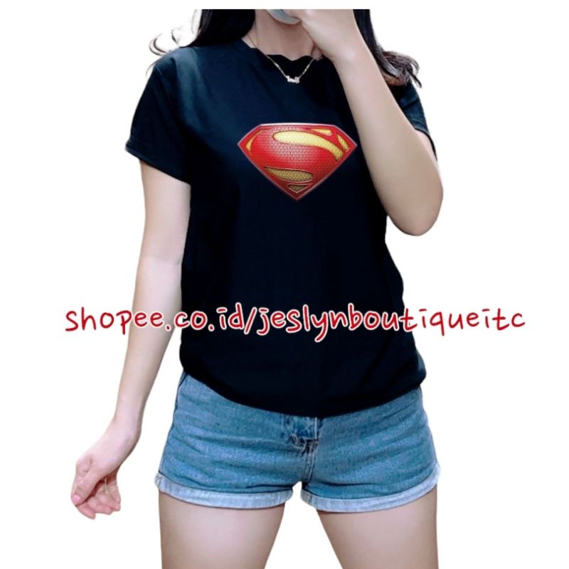 KAOS DISTRO PRIA WANITA LOGO SUPERMAN ORIGINAL
