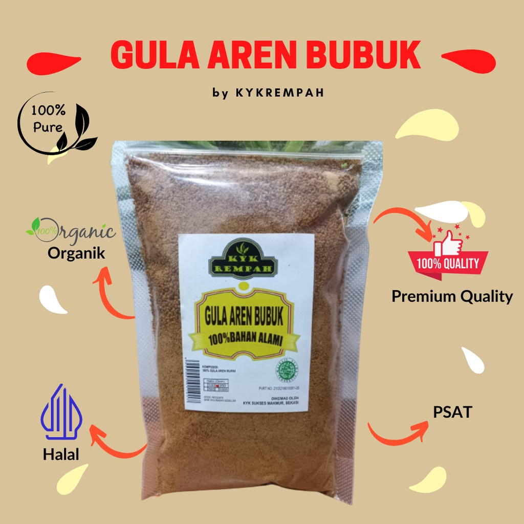 

Gula Aren Bubuk (Crystal Arenga Sugar) 250gr