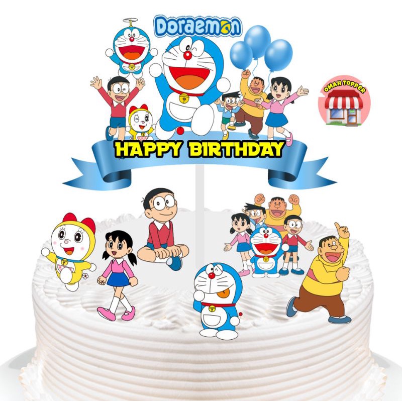 Topper Tema Doraemon / Topper Cake / Kue Ultah