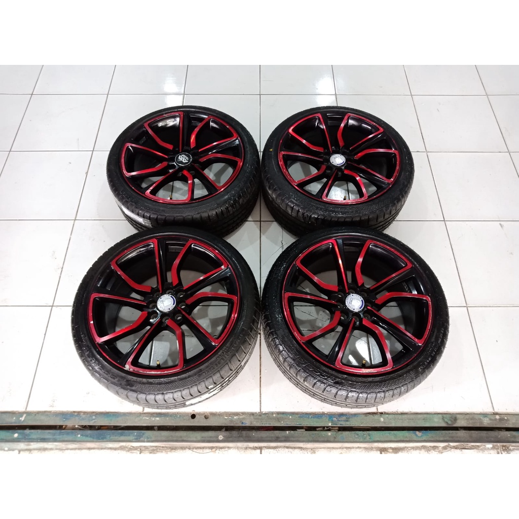 Velg Mobil Seken HSR MISATO Ring 18 PCD 4x100/114 + Ban 21 40 R18 Yaris jazz mobilio freed city vios