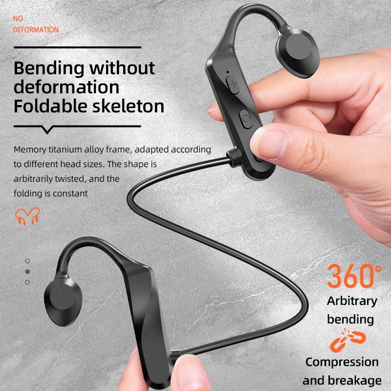 K69 Open Ear Headset Bluetooth Sport Air Conduction Tahan Air konduksi tulang