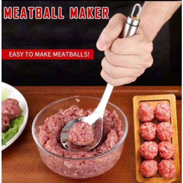 PA SENDOK CETAK BAKSO STAINLESS / SENDOK PEMBUAT BAKSO / ALAT CETAK BAKSO CETAKAN BAKSO MEATBALL SERBAGUNA PR120