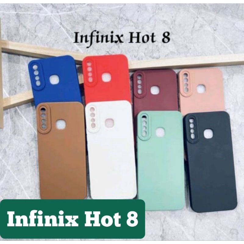 Soft Case Macaron infinix HOT 8 Casing pelindung Camera