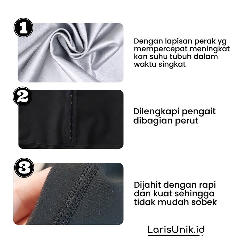 Korset Pelangsing pengecil paha kaki Pembakar Lemak Lapis Perak Celana Pelangsing perut silver sweat Penguras Lemak