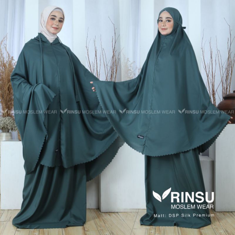 Mukena Dewasa Traveling 2 in1 Laser Cut DSP Silky premium