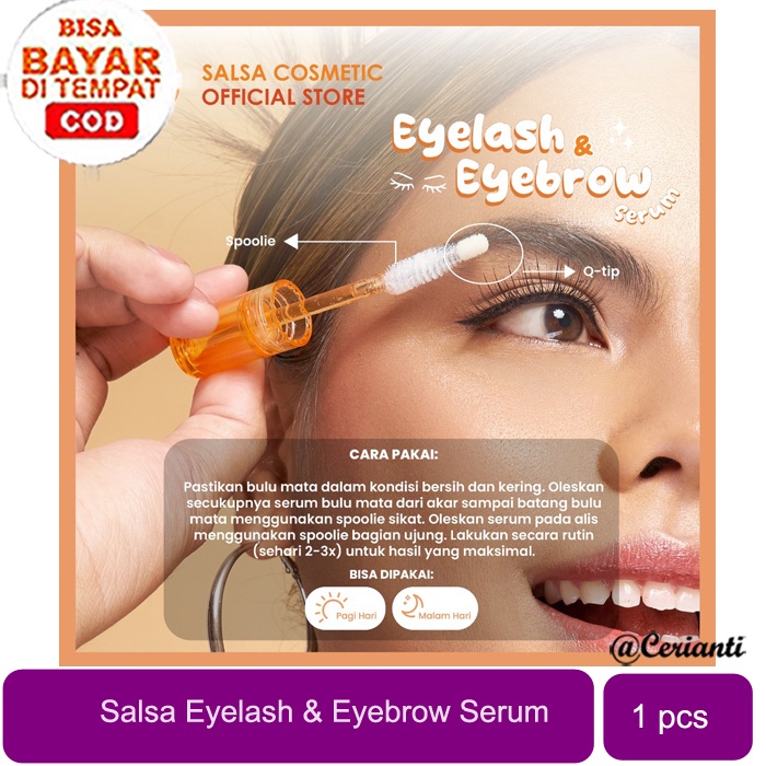 [SERUM ALIS &amp; BULU MATA | BPOM] SALSA Eyelash &amp; Eyebrow Serum 5ML - Serum Bulu Mata Menebalkan dan Penumbuh Alis Cepat_Cerianti