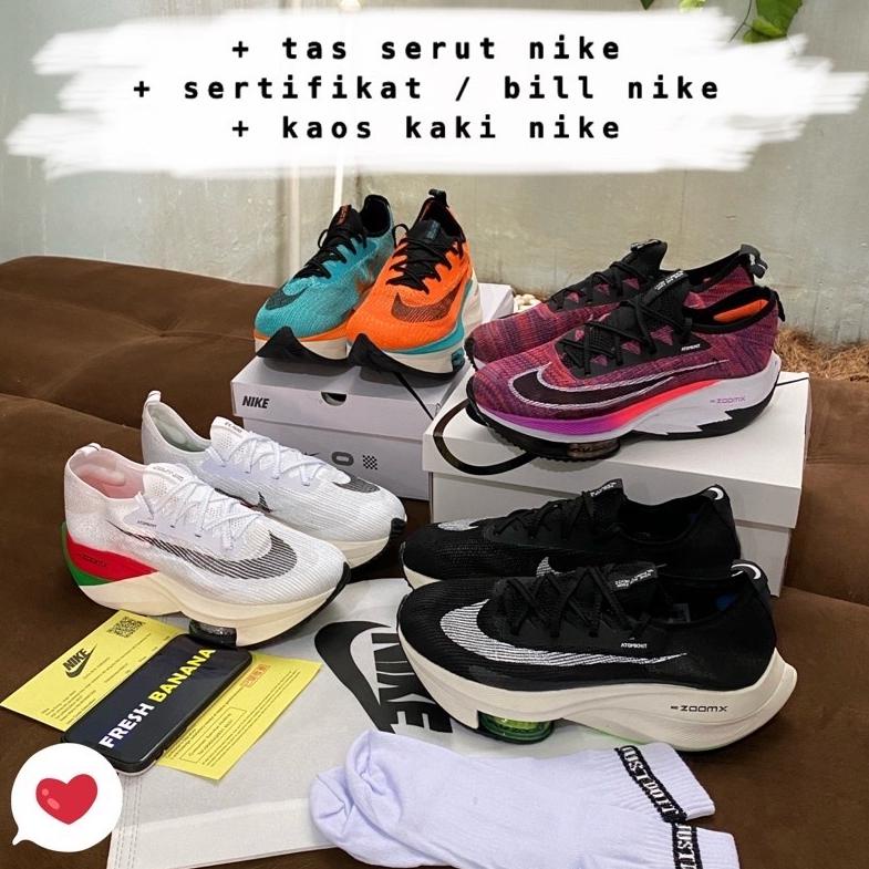 SEPATU RUNNING TERBAIK EKIDEN WATERMELON VOLT ALPHAFLY JAPAN BARELY VOLT PURPLE BLACK WHITE GREEN M0