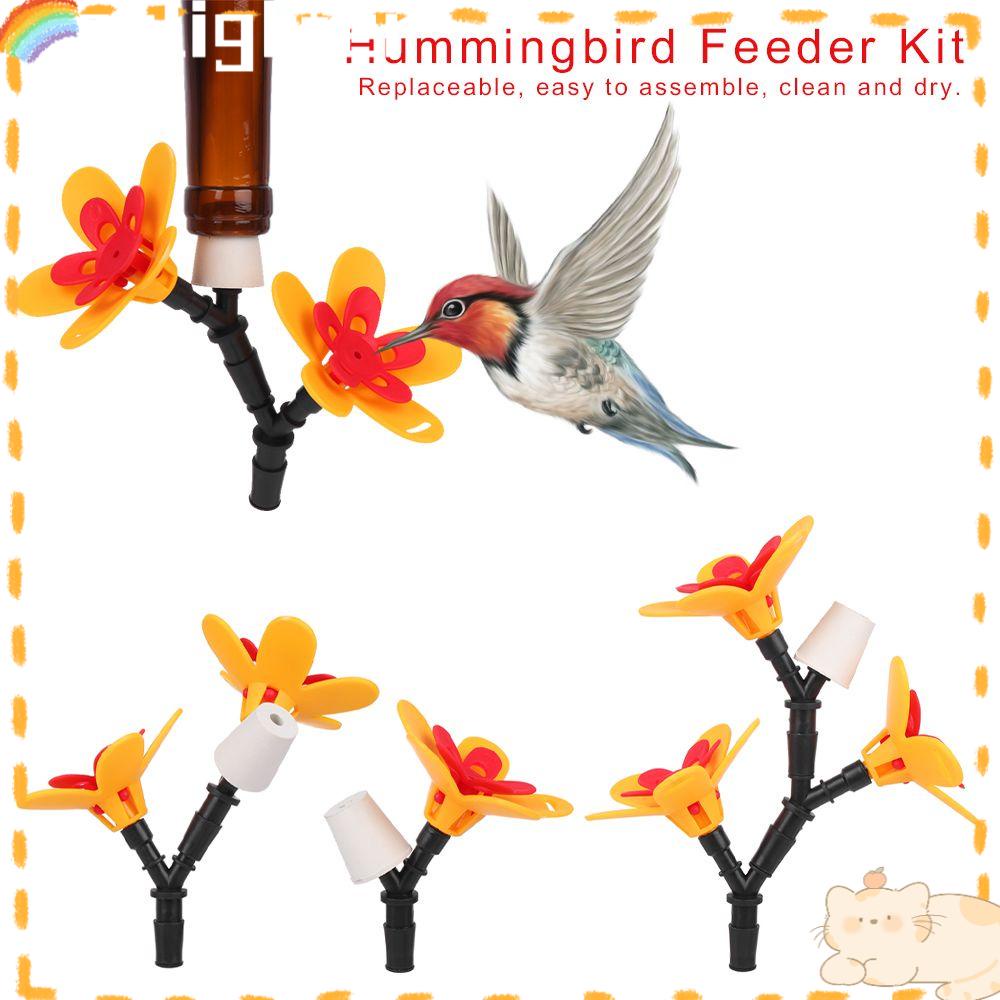 Solighter Hummingbird Feeder Kit Yard Decor Perlengkapan Burung Plastik Hummingbird Feeder Kit Diy