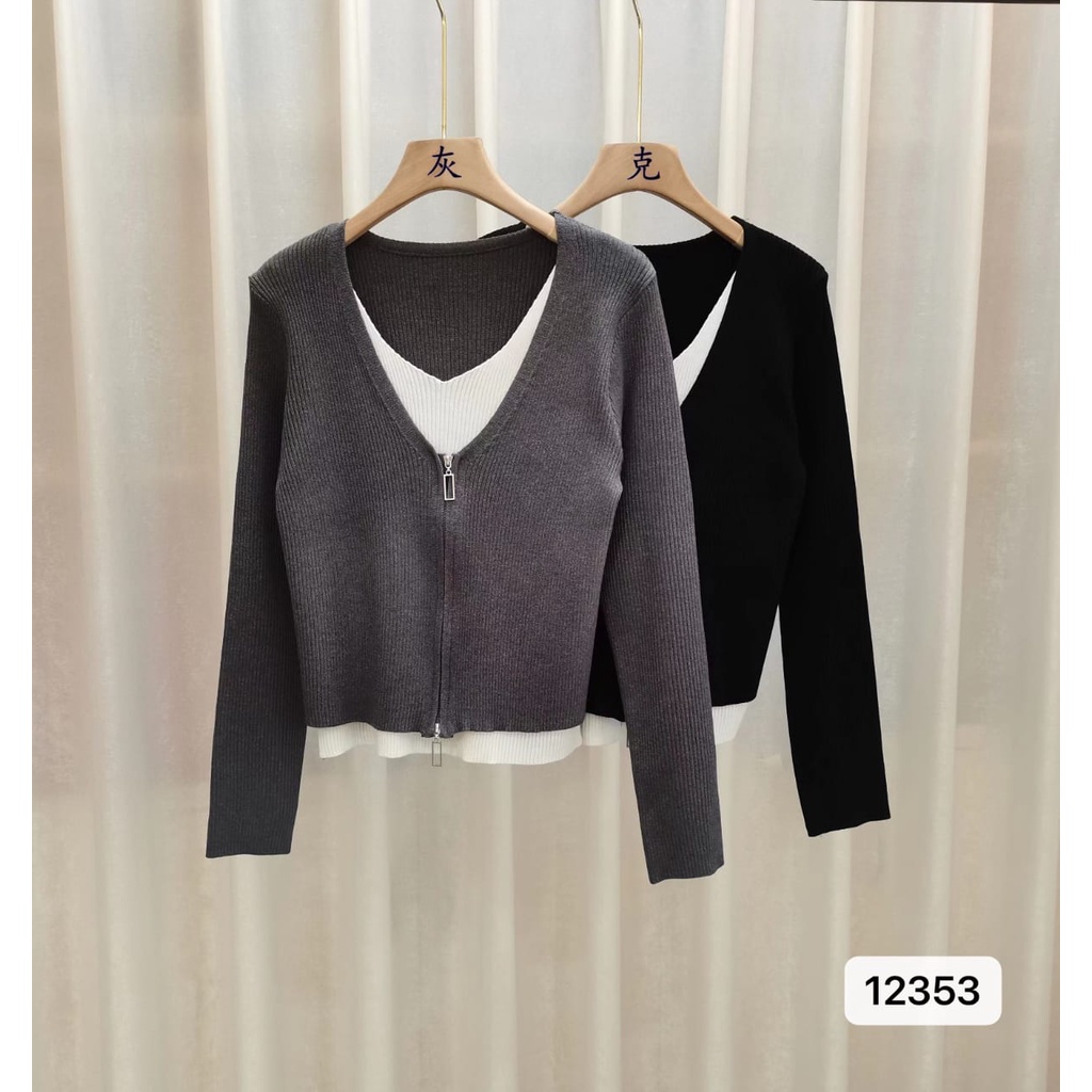 Mikan Sweater Blouse Korea Knit - Rajut Blouse Atasan Wanita (TM - 12353)