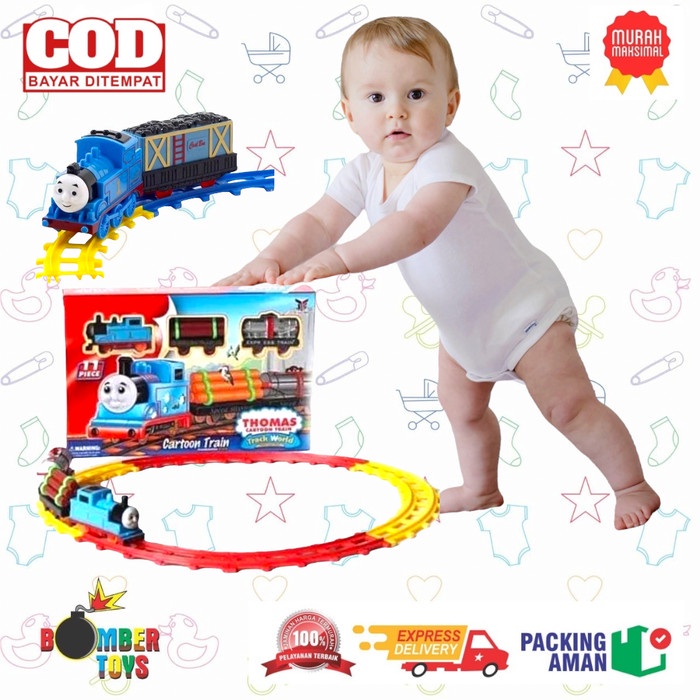 MAINAN ANAK EDUKASI REL KERETA API Go TRAIN TRACK CARTOON LOCO MUSIC SUARA KADO TERBAIK