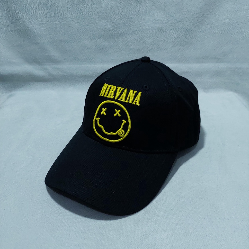 Topi / Baseball Cap Official NIRVANA - LOGO & SMILEY Original