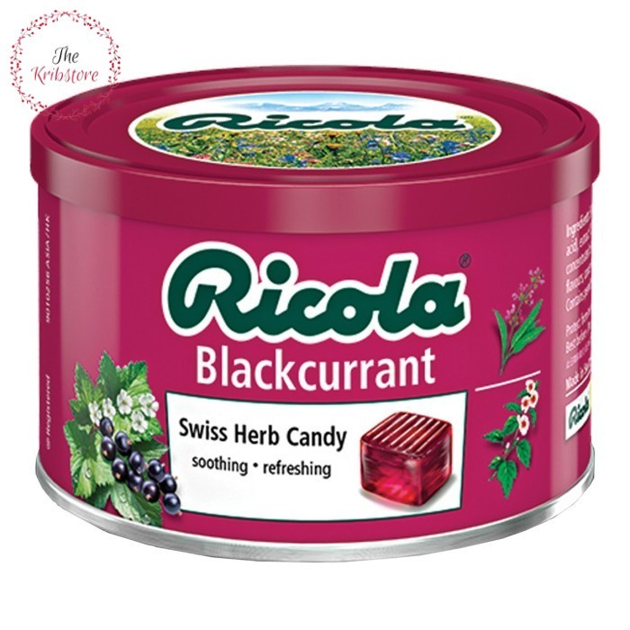 

RICOLA Blackcurrant Candy Drum Tin Permen Mint Kaleng 100 gr