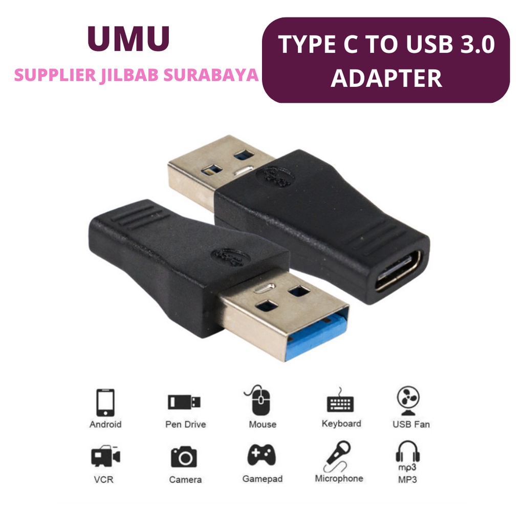 (UMU SUPPLIER) ADAPTOR KONVERTER USB 3.1 TYPE C KE USB 3.0