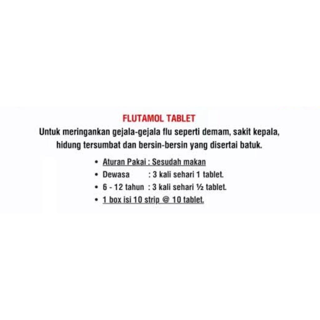 Flutamol kaplet Strip Batuk Flu Demam ORIGINAL-BPOM