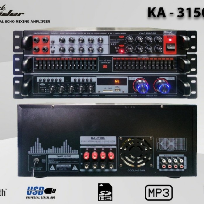 power amplifier karaoke original blackspider ka 3150 dsp