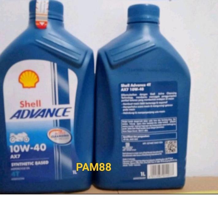 Depan1 Oli shell advance ..1 liter AX 7 / 4 T..10 W - 40