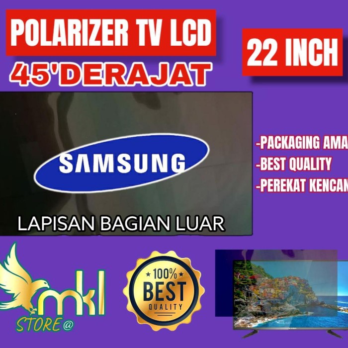 Tgs Polaris Polarizer Tv Lcd Led 22Inch Samsung 45" Derajat