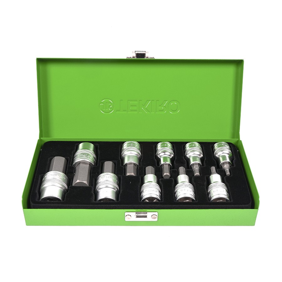 TEKIRO 1/2 KUNCI SOCK L SET 10PCS/HEX BIT SOCKET SET 10PCS TEKIRO SC-HB0638