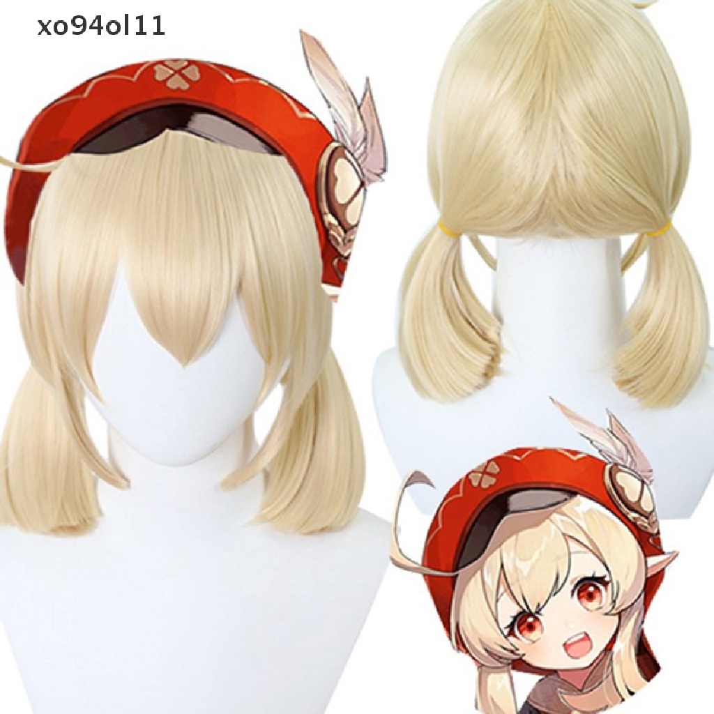 Xo Wig Game Genshin Impact Cosplay Props Wig Klee Wig Cosplay Golden Wig Soft Girl Wig Sweet Girl Wig Pendek Hanya Untuk Perempuan OL