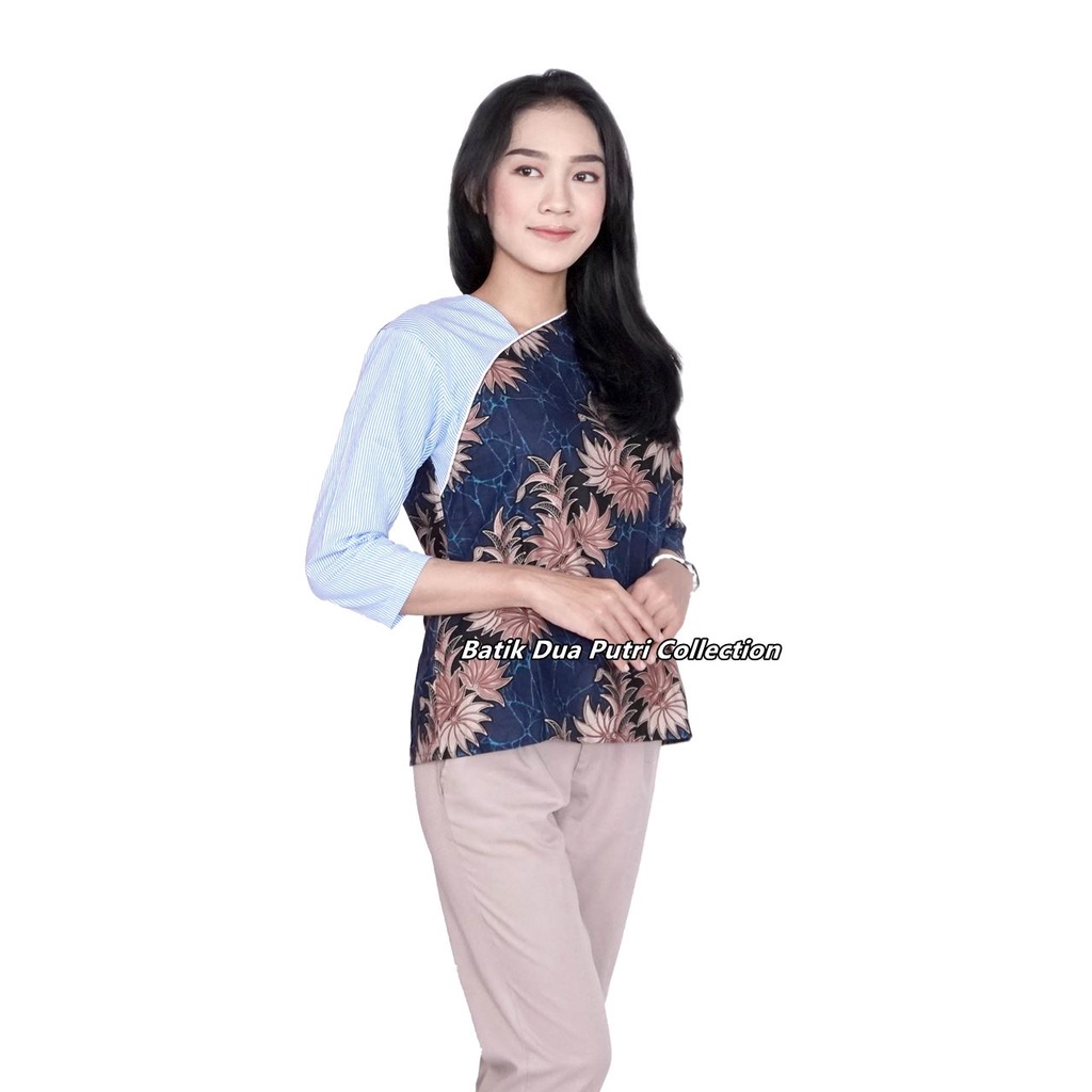 Atasan Batik Wanita Blouse Batik Bahan Katun By Batik Dua Putri Collection