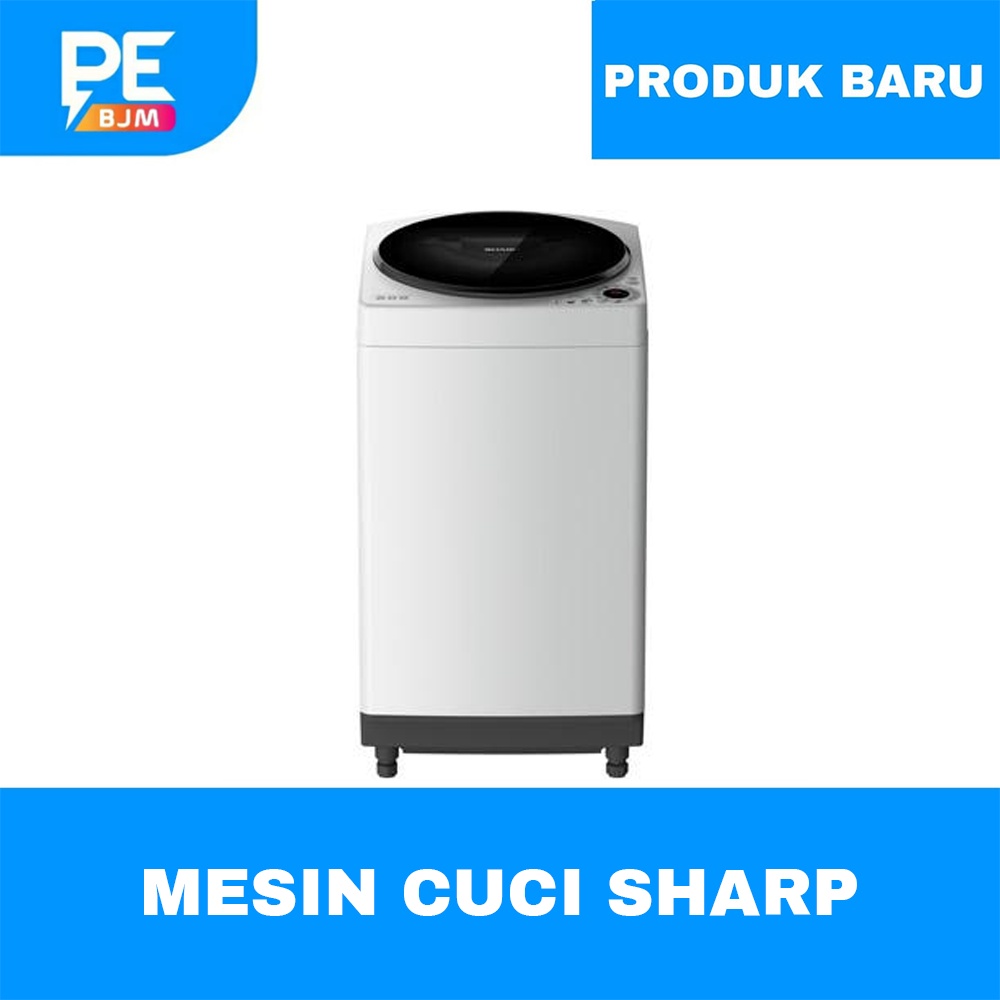 MESIN CUCI SHARP TOP LOADING 9 KG ES-M909T-GG NEW MEGAMOUTH