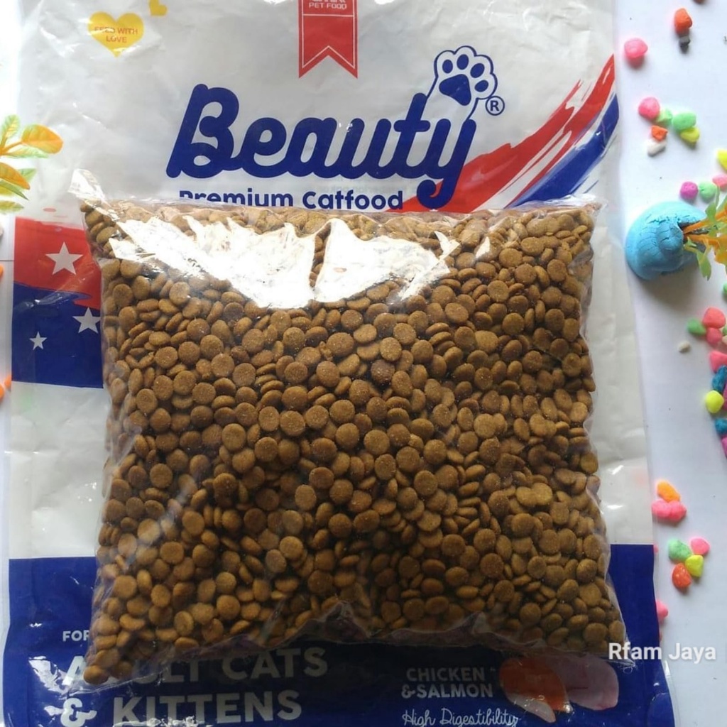 BEAUTY 500 GRAM PAKAN MAKANAN KUCING PREMIUM PAKAN KUCING SEHAT
