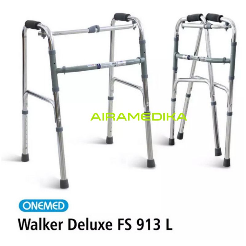 Walker Alat. Bantu Jalan FS 913 L Onemed OJB / Alat Bantu Jalan Walker Bisa di Lipat FS 913 L Onemed