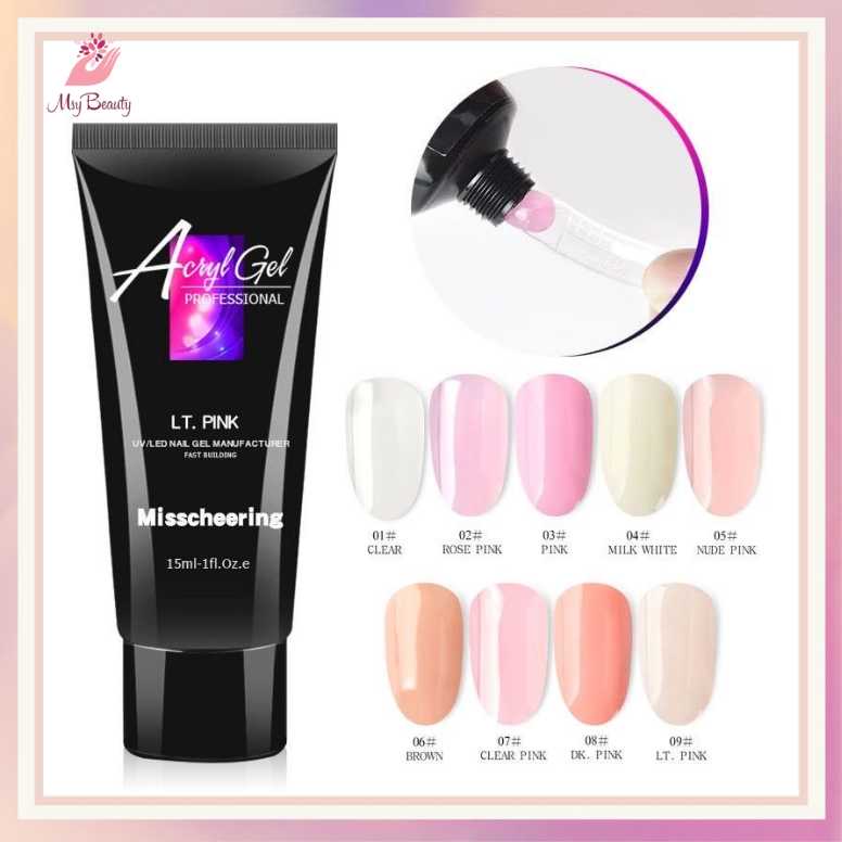 MSY ACRYL POLYGEL 30ml/15ml Polygel Nail Extension Acrylic/Extension instan sambung kuku