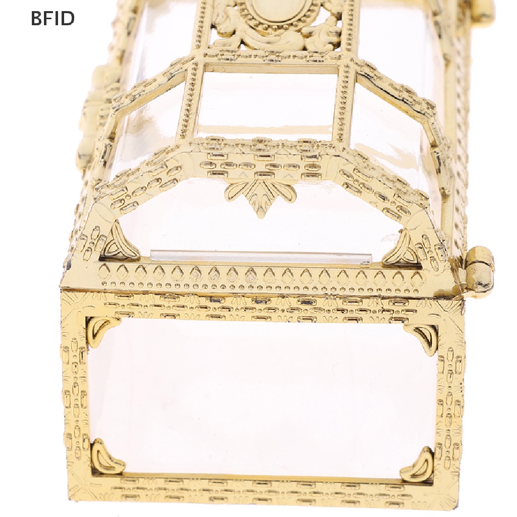 [BFID] 1pc Kotak Penyimpanan Portable Candy Hollow Gold Silver Treasure Chest Case Organizer [ID]