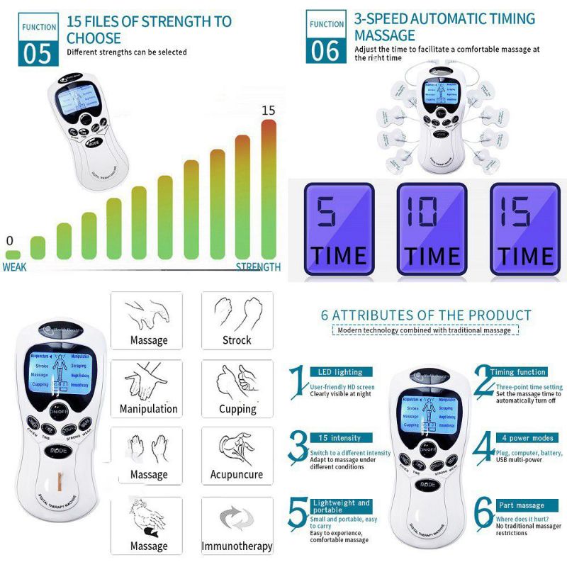 Alat Terapi Pijat Akupuntur Mesin Terapi Elektrik Berfungsi Membantu Terapi Syaraf