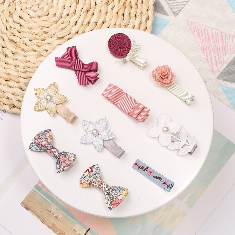KOREAN STYLES CUTE FLOWER RIBBON HAIRPIN JEPIT RAMBUT ANAK BAYI JAPANESE BUNGA PITA SIMPUL BOW KNOT SOFT PASTEL COLOR GIRL PEARL AKSESORIS PEREMPUAN CEWEK KAIN LACE RENDA