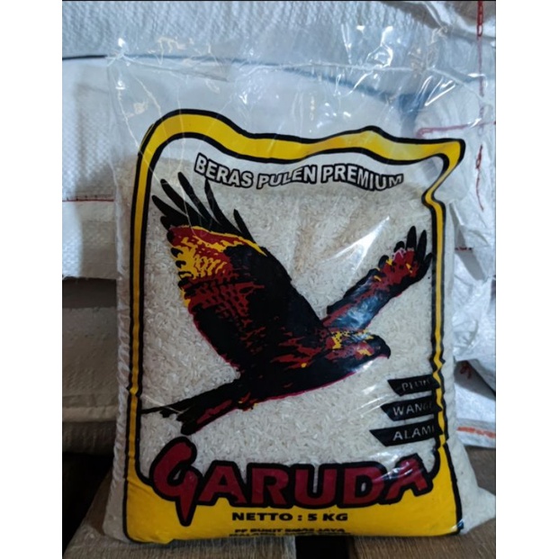 

BERAS PREMIUM 5KG CAP GARUDA / BERAS GARUDA 5 KG / BERAS WANGI PULEN ASLI MALA