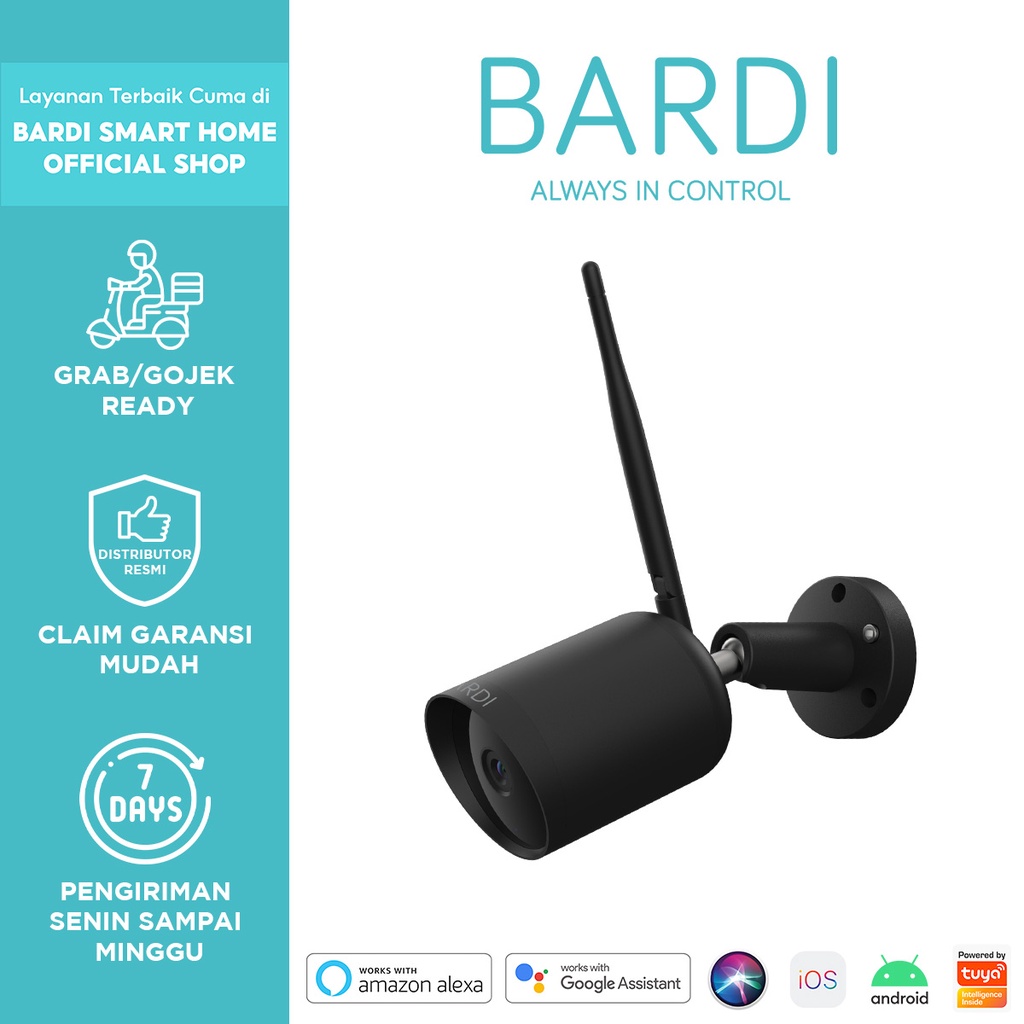 BARDI Smart Outdoor STC IP Camera CCTV Wifi IoT Home Automation + Micro SD