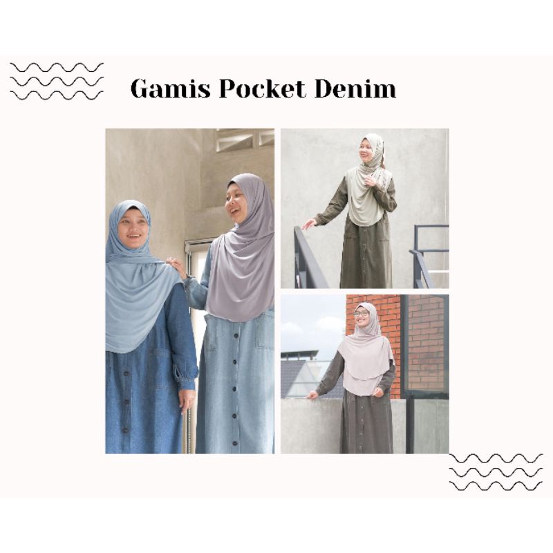 Gamis Denim Gamis Pocket Denim By Hijab Alila