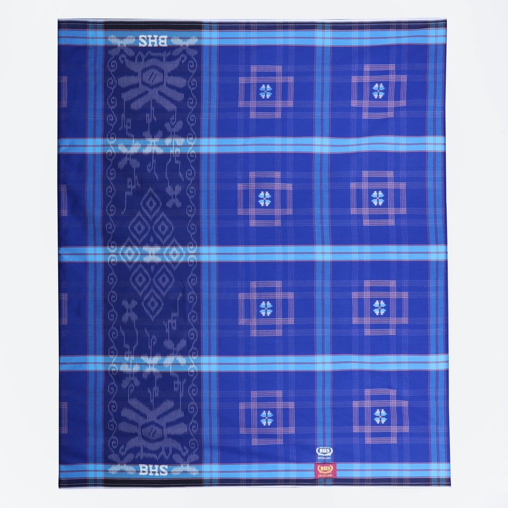 Sarung BHS Excellent Gold Motif SSX Biru / BHS SSX