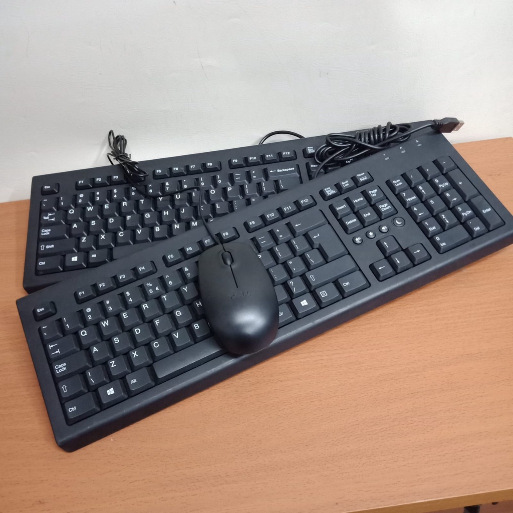 Paket Keyboard mouse HP usb black USB OPTIC  Asli original 100% IMPORT like new super murah meriah