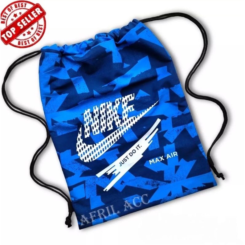 Tas Serut Futsal Nike Biru Tas Serut Pria dan Wanita Tas Serut Olahraga