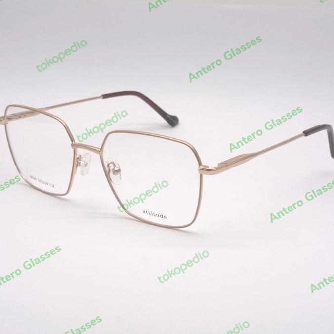 frame kacamata pria wanita attitude 8044 peach gold original