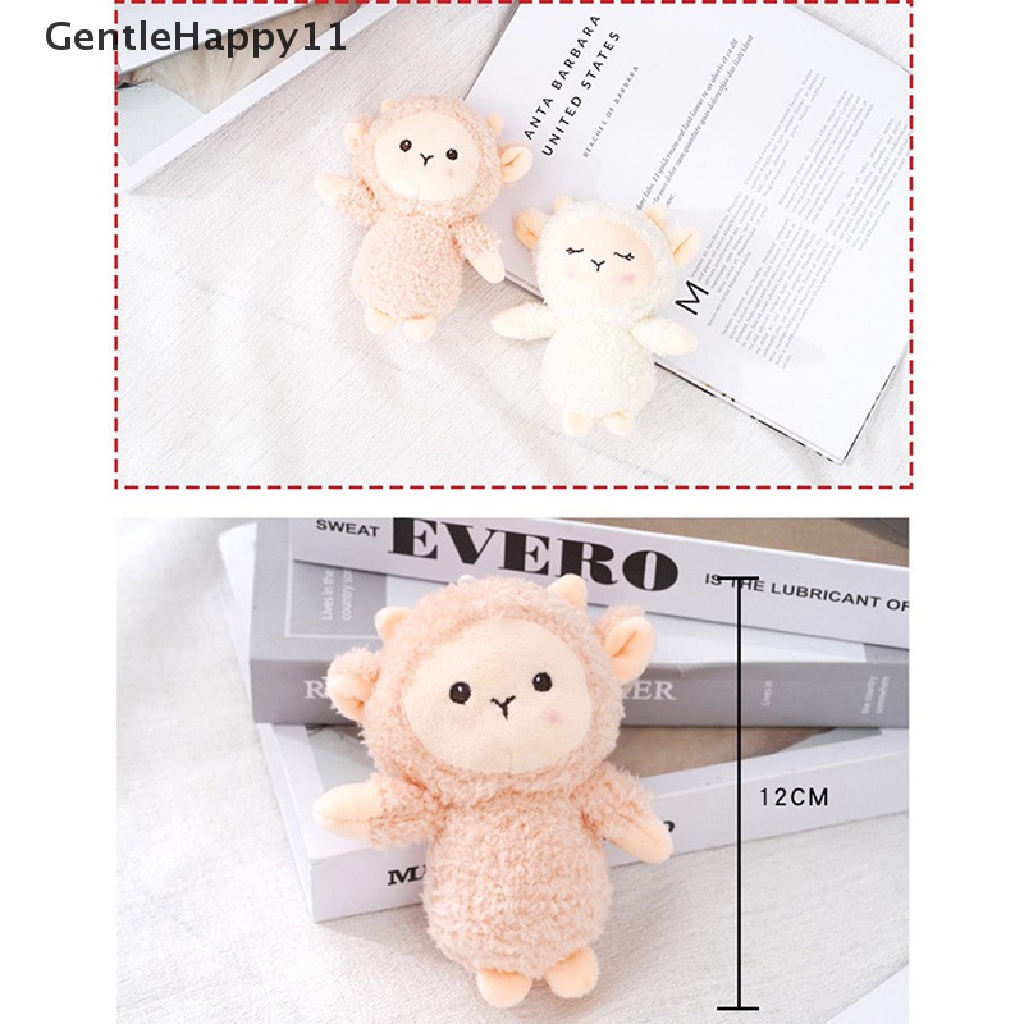 Gentlehappy 12 cm Domba Mainan Mewah Boneka Boneka Liontin Tas Hewan Dekorasi Domba Ransel Keychain Mainan Anak/Pacar Hadiah id