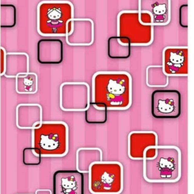 Wallpaper Sticker HELLO KITTY KOTAK 3D