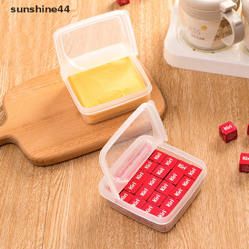 Sunshine Butter Cheese Storage Box Kulkas Portable Fresh-keeping Organizer Case.