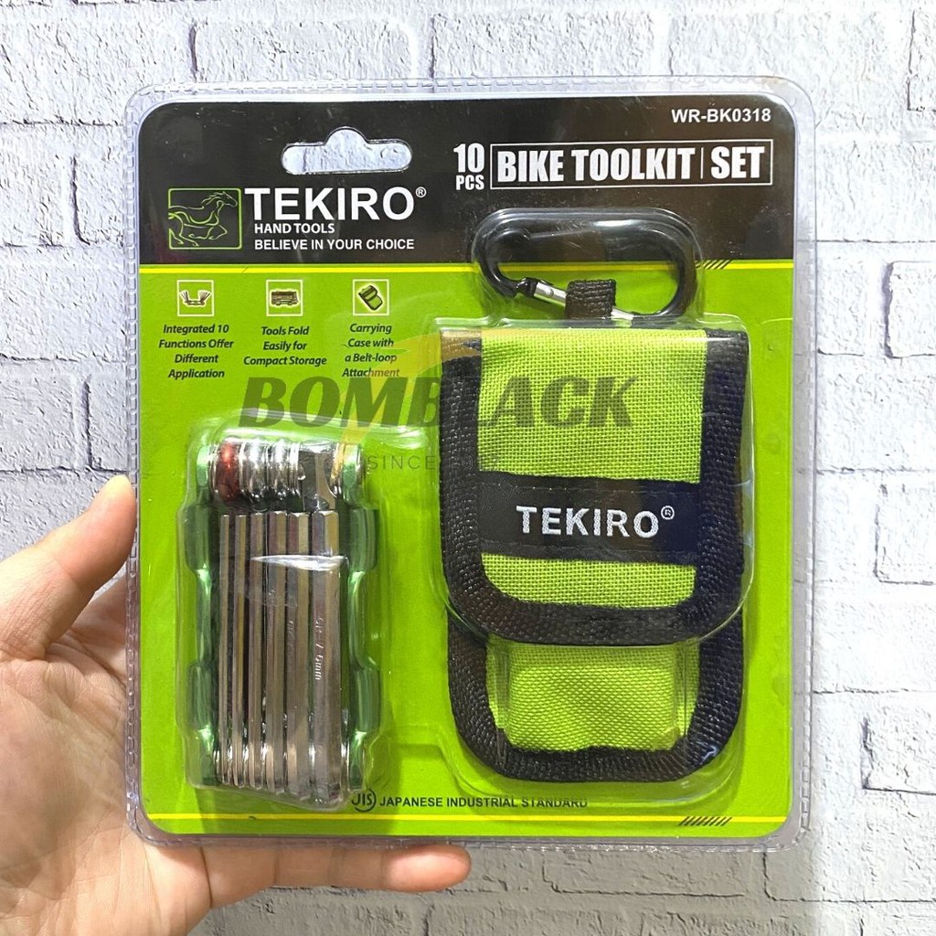 TEKIRO Bike Tool Kit Set 10 in 1 Kunci L Sepeda Lipat Toolkit Bicycle TERMURAH