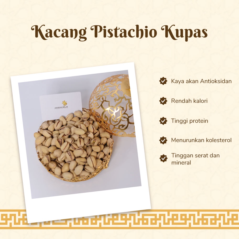 

Arabian Palm - PISTACHIO 1kg Kacang Arab Oleh Oleh Haji Umroh Grosir Original Premium