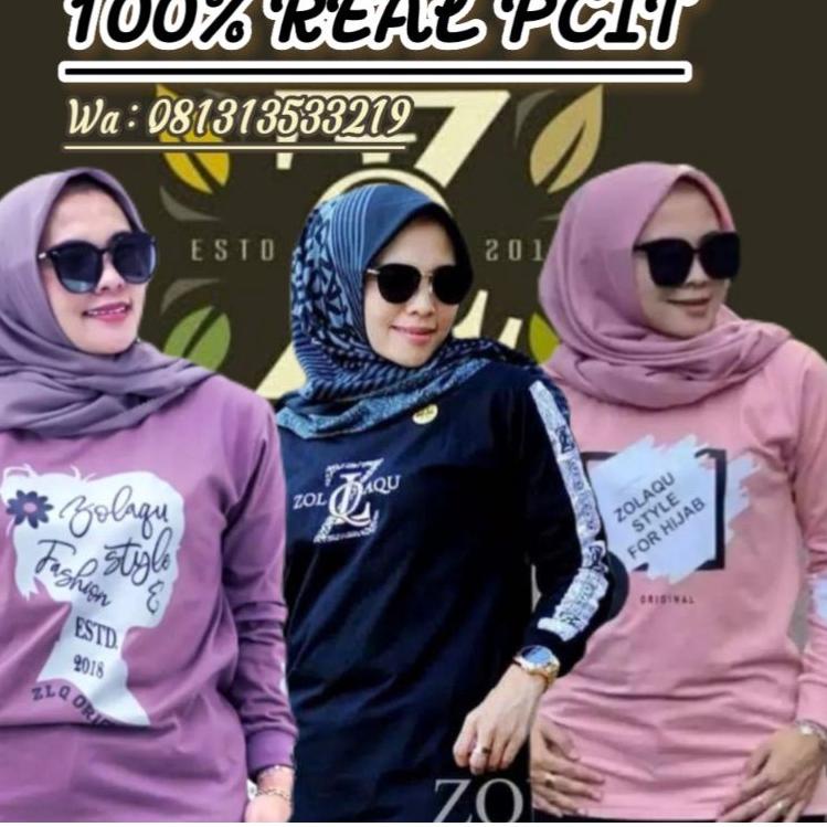 Langsung Atc D) kaos wanita lengan panjang zolaqu/kaos wanita zolaqu ori terbaru 2/kaos wanita zolaq