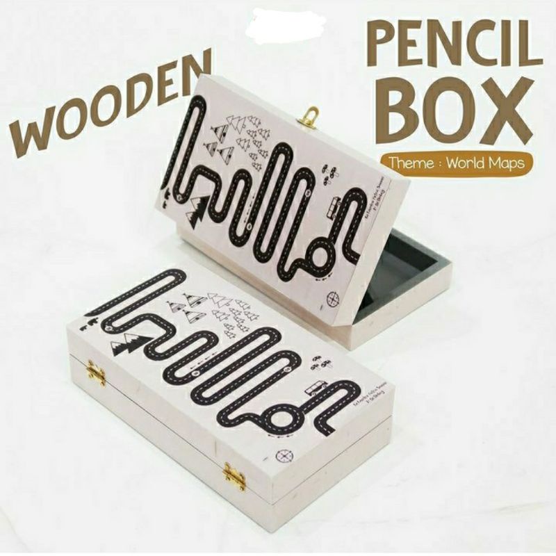 

TEMPAT PENCIL KAYU ANAK UNIK Pencil Case Kids WOODEN PENCIL BOX Custom Motif Nama SOUVENIR GIFT HAMPERS ULTAH