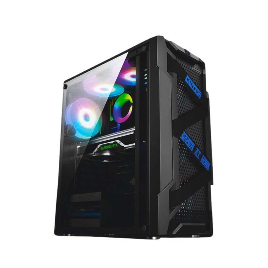 Casing PC Gaming AULA FZ014 ATX include 3 fan RGB - Casing AULA FZ 014