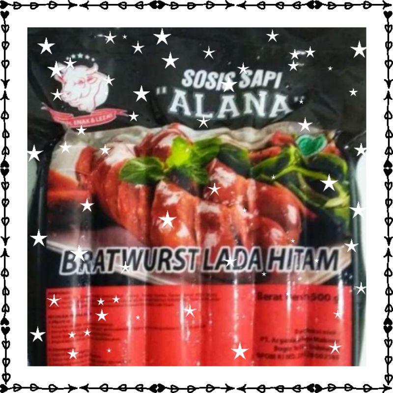 

Alana bratwurst lada hitam sosis sapi jumbo 500 gr