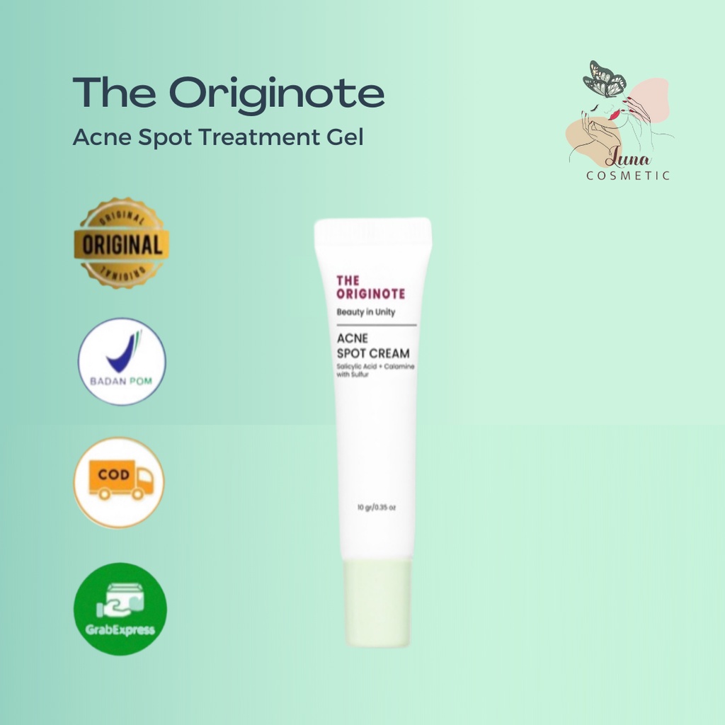 The Originote Acne Spot Cream 10gr - Acne Spot Treatment Gel Perawatan Jerawat untuk Menyembuhkan dan Mengempeskan Jerawat